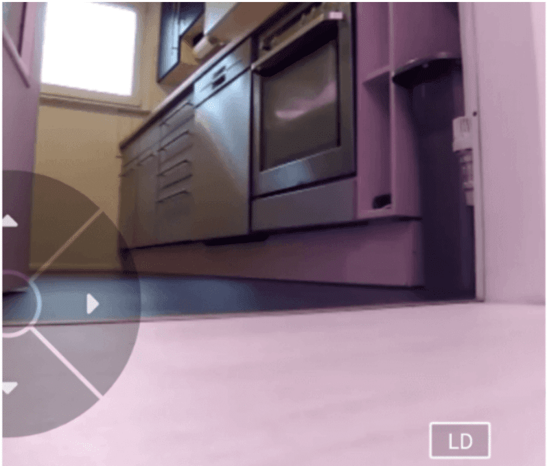 Roborock S6 MaxV sends a picture of the oven to the mobile app
